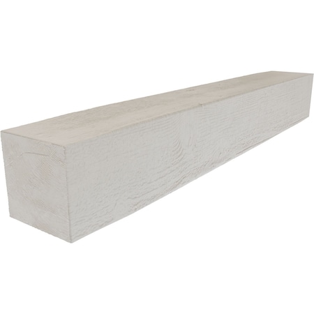 Ekena Millwork Rough Sawn Faux Wood Fireplace Mantel, Factory Prepped, 4"H x 8"D x 48"W MANURS04X08X48UN